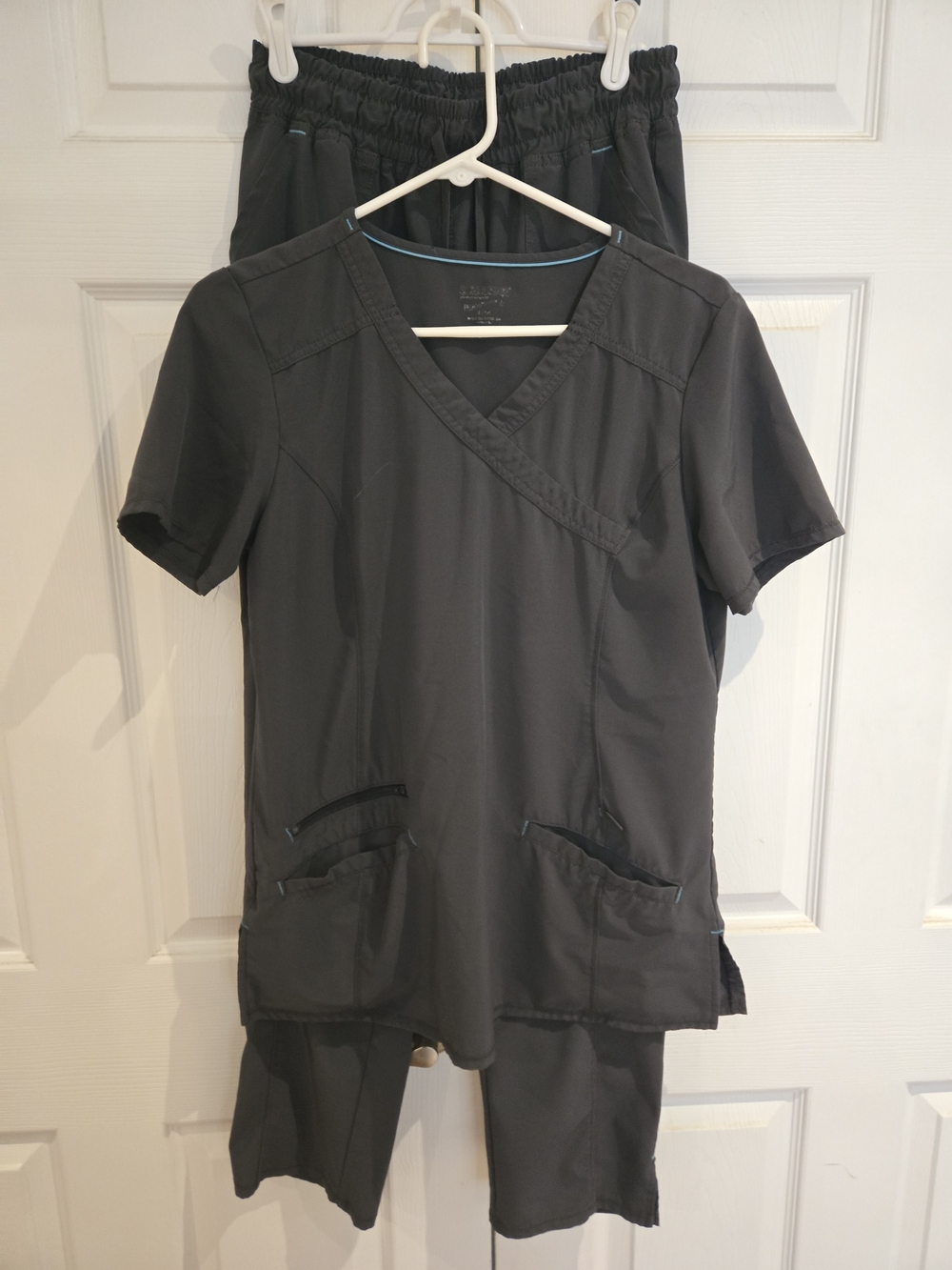 Scrubstar Women’s Dark Gray V-Neck Scrub Pajama Set